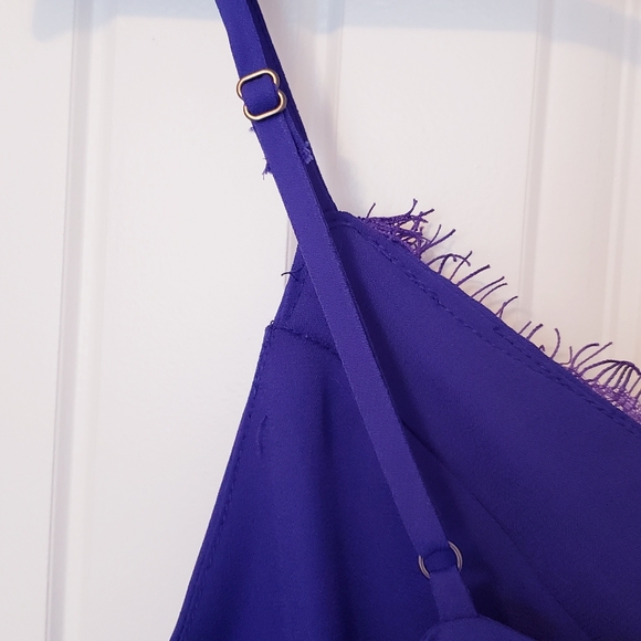 Socialite V-neck Cami (royal blue/purple, sz L) - Picture 5 of 7